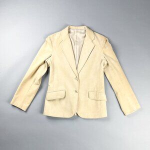 Ultra Suede Blazer | Vintage 80's Tan Blazer Women's Suit Jacket